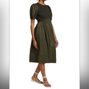 The Shelburne midi-dress by EN SAISON, olive